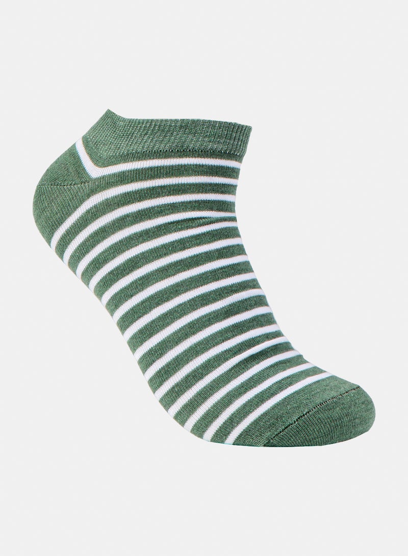 Odds Women's Pack of 3 Lycra Ankle Patterned Plain Socks - Image 3
